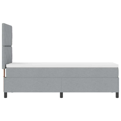 Letto a molle con materasso Grigio chiaro 80 x 200 cm Tessuto