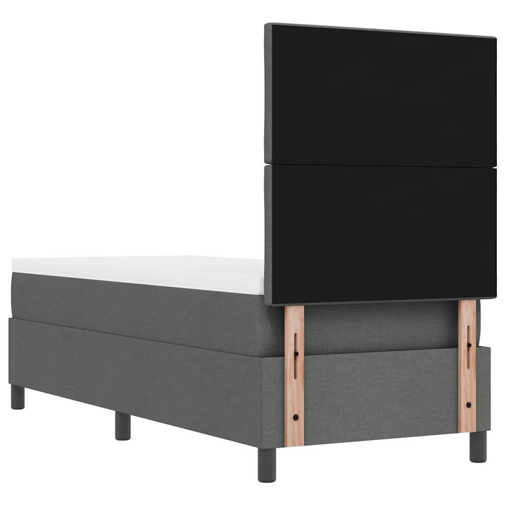 Letto a molle con strisce LED Grigio scuro 80 x 200 cm Tessuto | homemem39