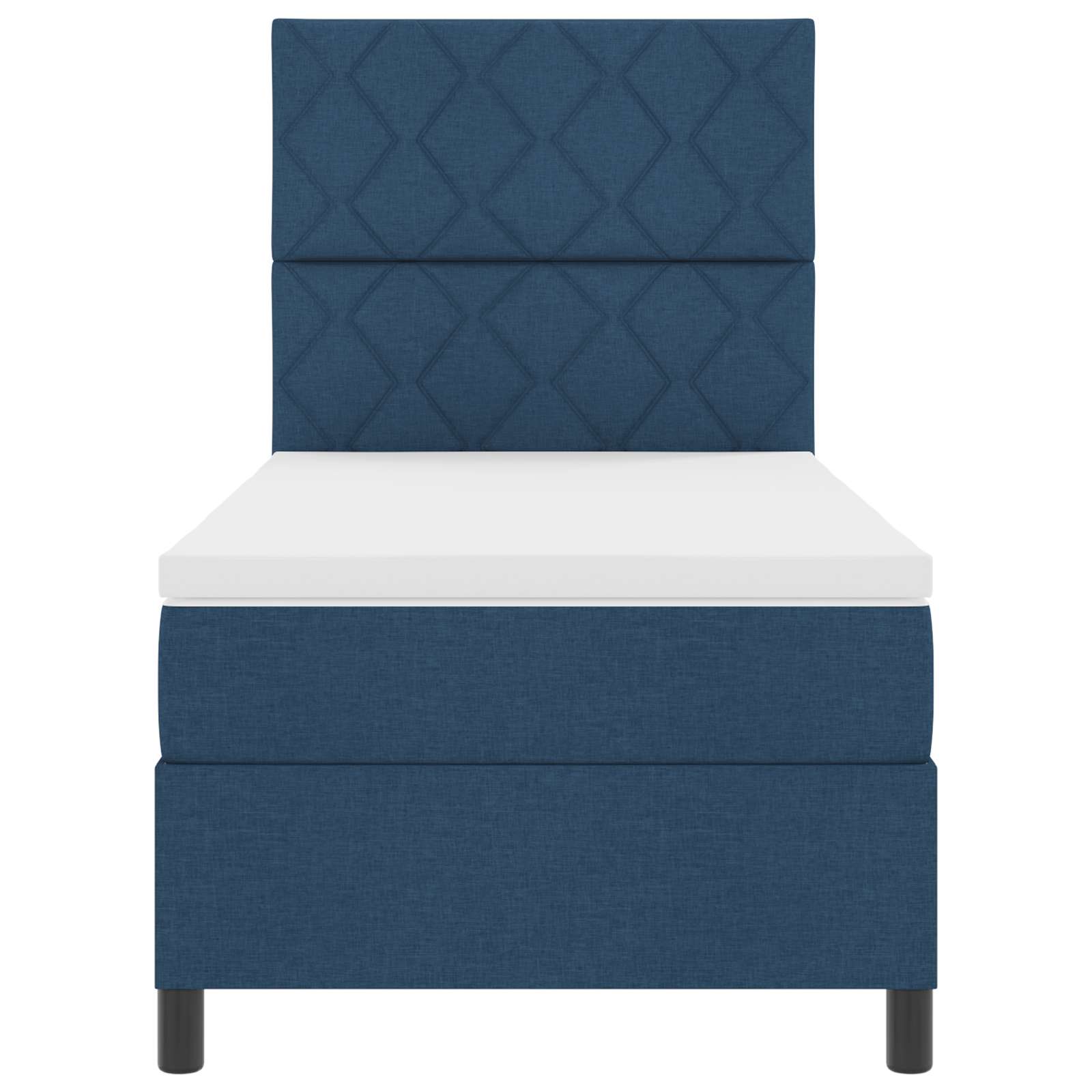 Letto a molle con strisce LED Blu 100 x 200 cm Tessuto | homemem39