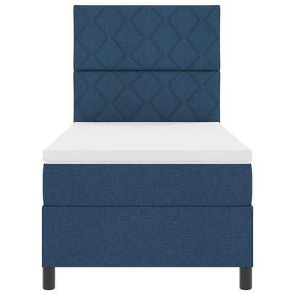 Letto a molle con strisce LED Blu 100 x 200 cm Tessuto | homemem39