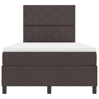 Letto a molle con testiera Marrone scuro 120 x 190 cm Tessuto | homemem39