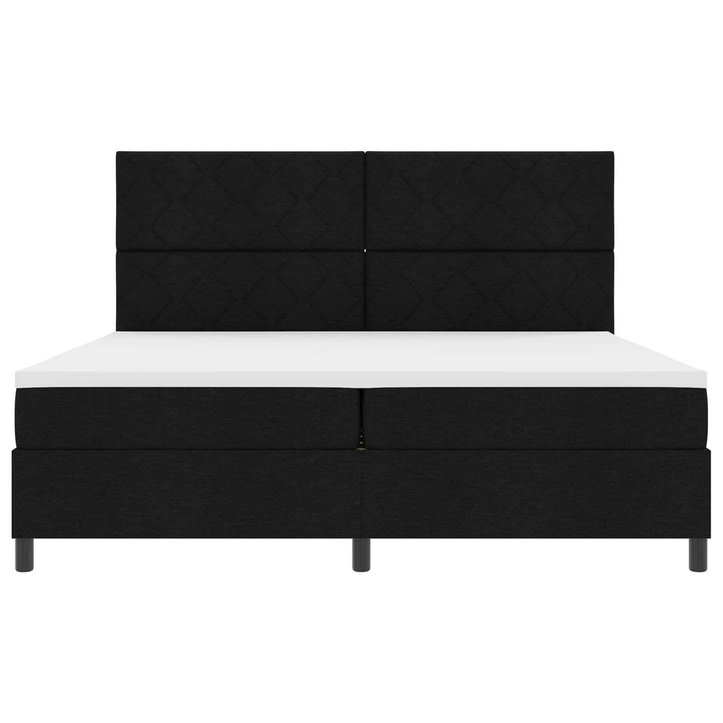 Letto a molle con materasso con led Nero 200 x 200 cm Tessuto | homemem39