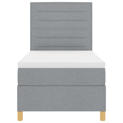 Letto a Sorgente LED Grigio chiaro 80 x 200 cm Tessuto | homemem39