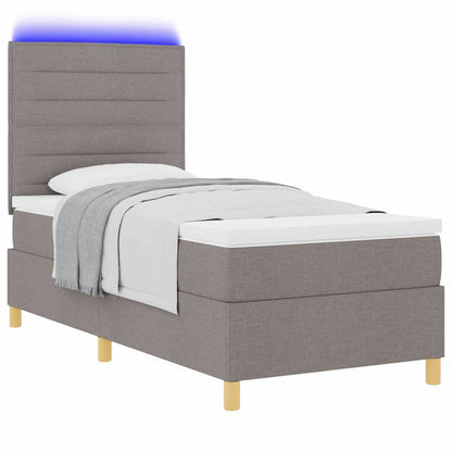 Letto a Sorgente LED con materasso Talpa 90 x 190 cm Tessuto | homemem39
