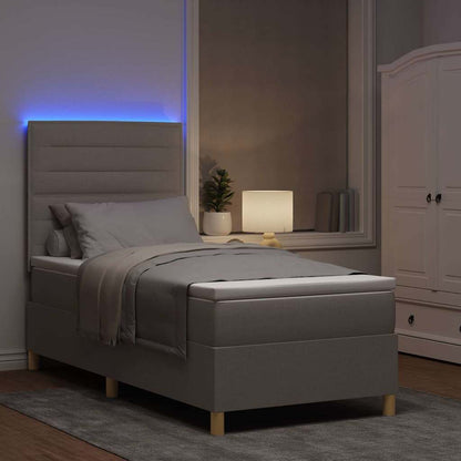Letto a Sorgente LED con materasso Talpa 100 x 200 cm Tessuto | homemem39