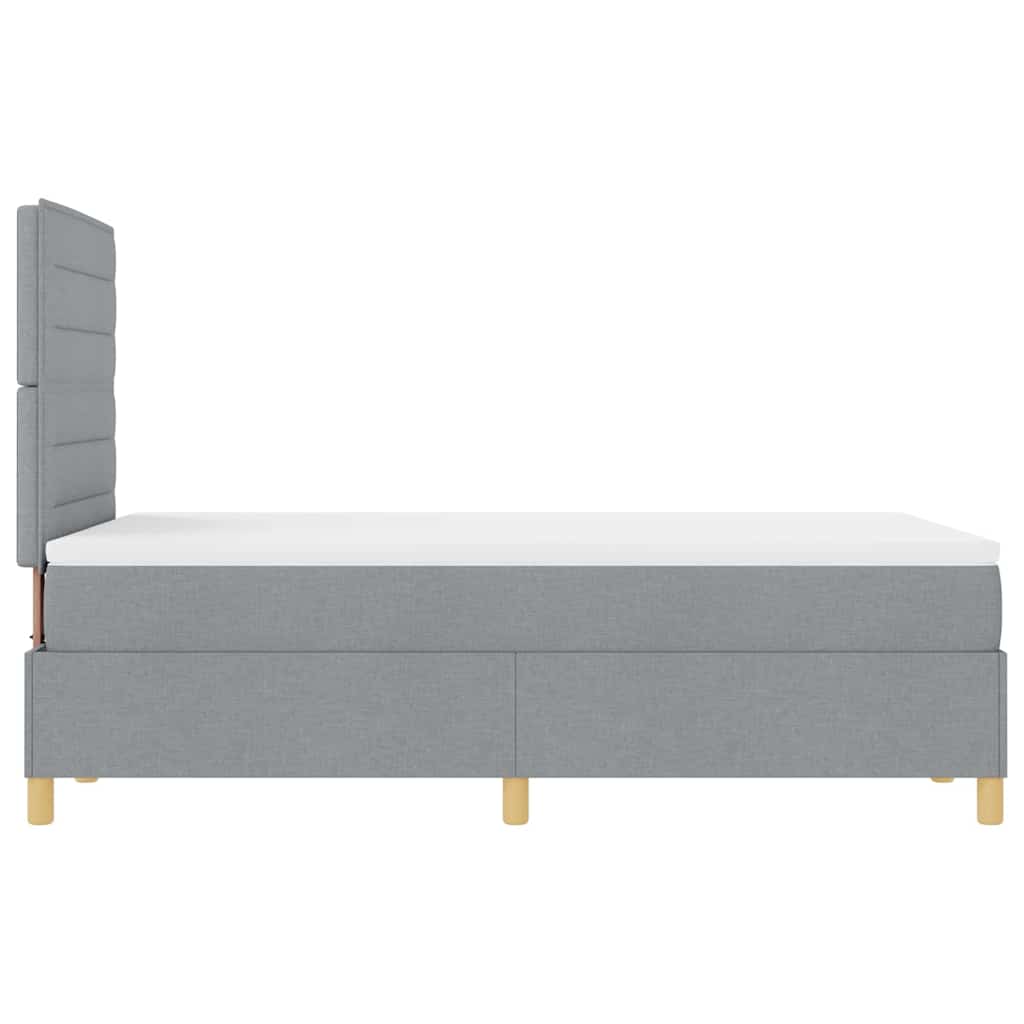 Letto a Sorgente LED Grigio chiaro 120 x 190 cm Tessuto | homemem39