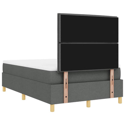 Letto a Sorgente LED Grigio scuro 120 x 190 cm Tessuto | homemem39