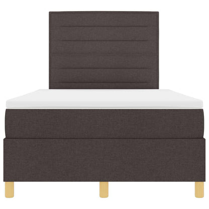 Letto a Sorgente LED Marrone Scuro 120 x 190 cm Tessuto | homemem39