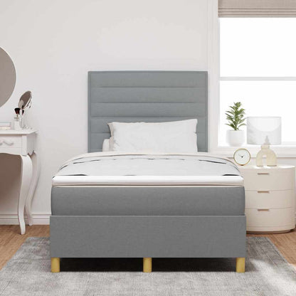 Letto a Sorgente LED Grigio chiaro 120 x 200 cm Tessuto | homemem39