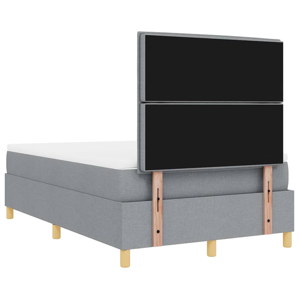 Letto a Sorgente LED Grigio chiaro 120 x 200 cm Tessuto | homemem39