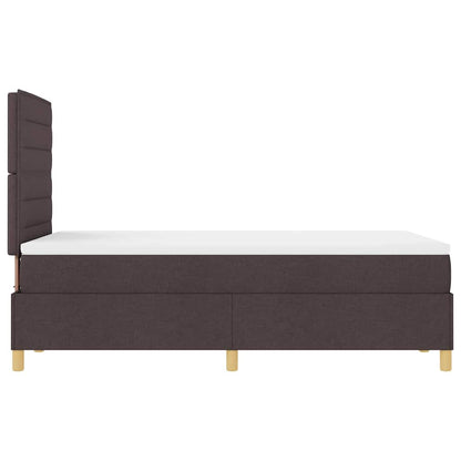 Letto a Sorgente LED Marrone Scuro 120 x 200 cm Tessuto | homemem39