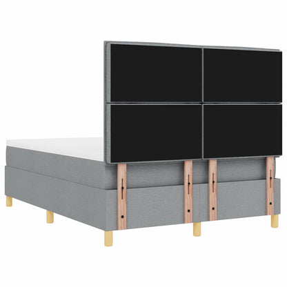 Letto a Sorgente LED Grigio chiaro 140 x 200 cm Tessuto | homemem39