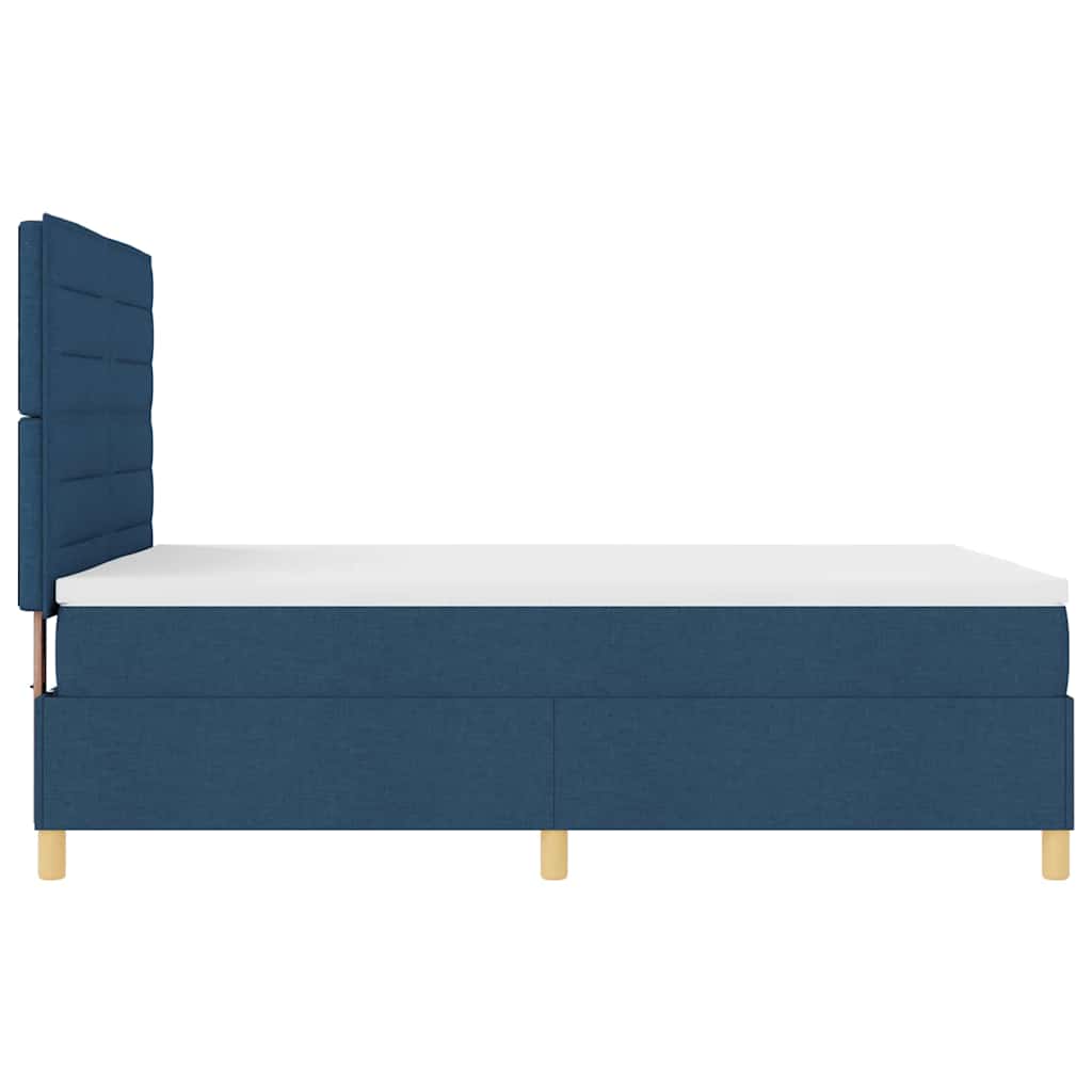Letto a Sorgente LED con materasso Blu 140 x 200 cm Tessuto | homemem39