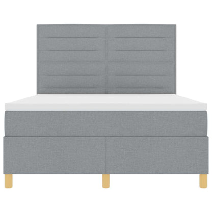 Letto a Sorgente LED Grigio chiaro 160 x 200 cm Tessuto | homemem39