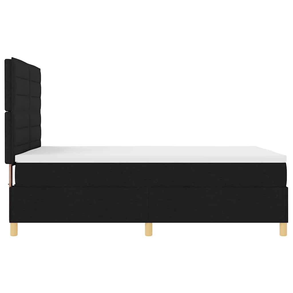 Letto a Sorgente LED con materasso Nero 160 x 200 cm Tessuto | homemem39