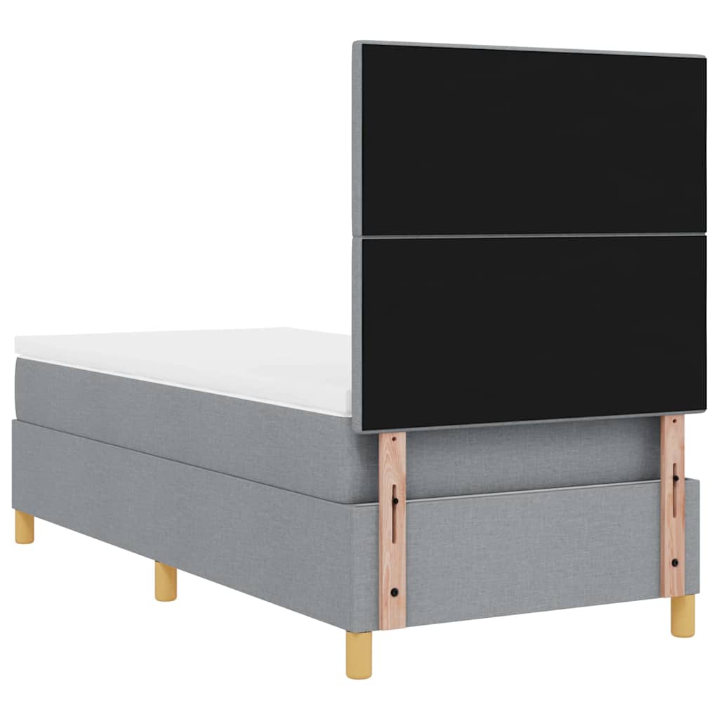 Letto a Sorgente LED Grigio chiaro 80 x 200 cm Tessuto | homemem39