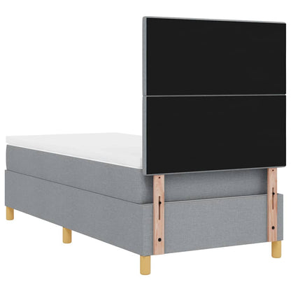 Letto a Sorgente LED Grigio chiaro 90 x 200 cm Tessuto | homemem39
