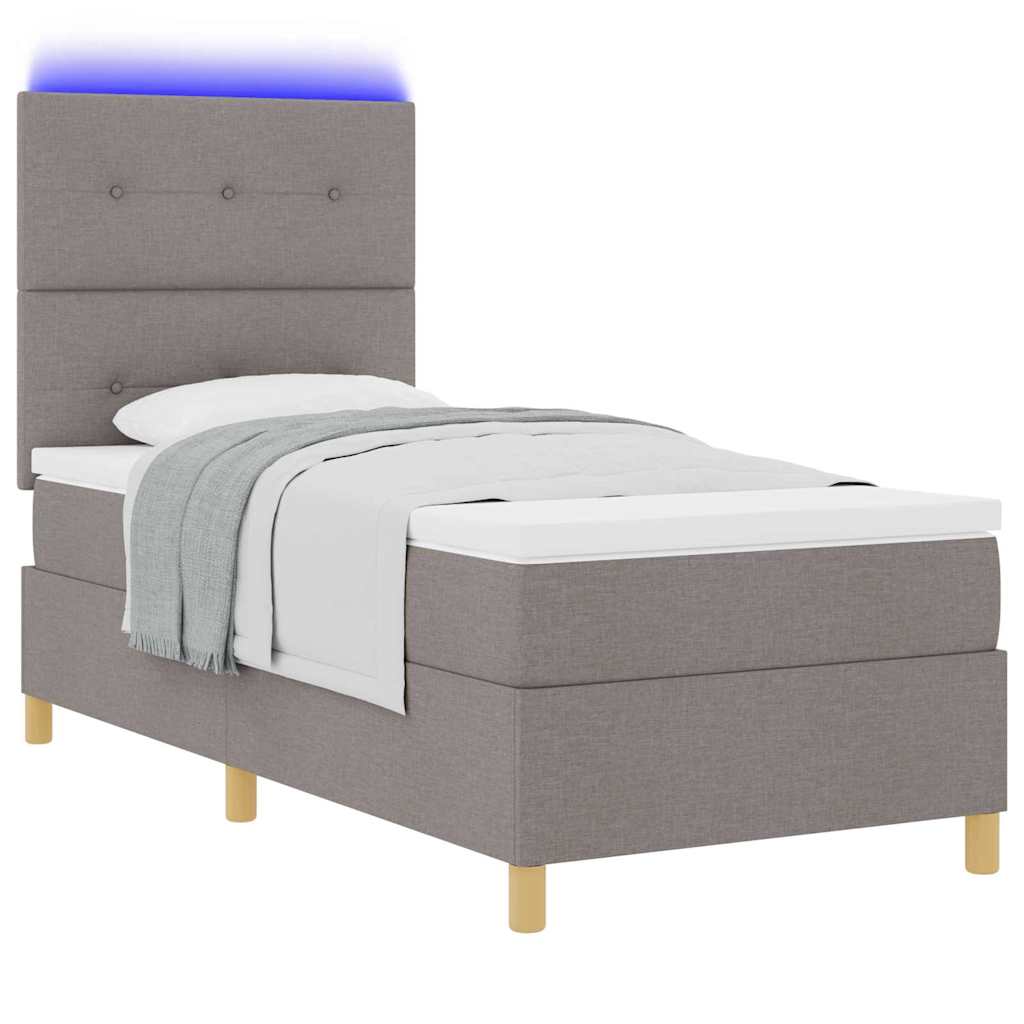 Letto a Sorgente LED con testiera Talpa 90 x 200 cm Tessuto | homemem39