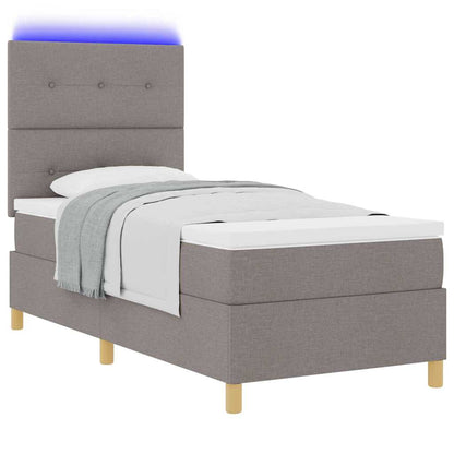 Letto a Sorgente LED con testiera Talpa 100 x 200 cm Tessuto | homemem39
