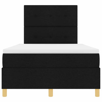 Letto a molle con materasso Nero 120 x 190 cm Tessuto