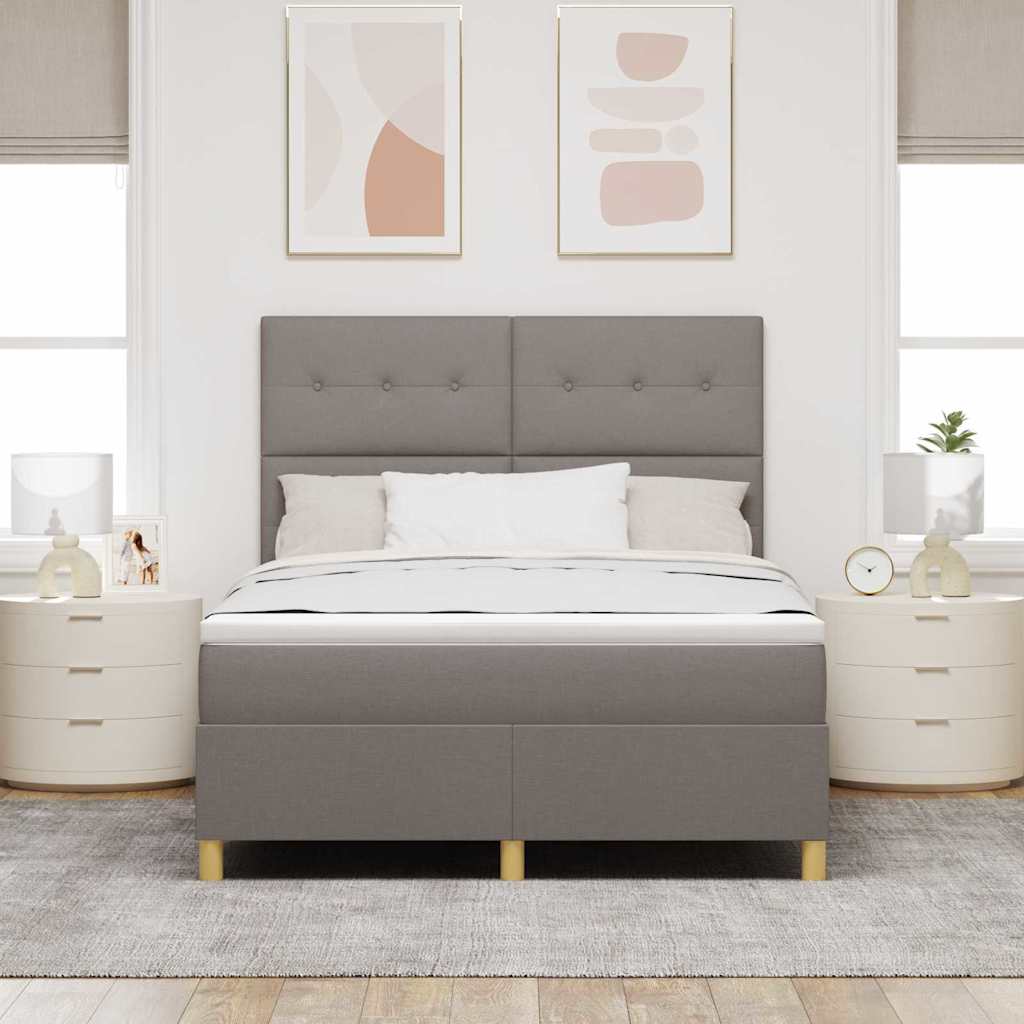 Letto a Sorgente LED con testiera Talpa 140 x 190 cm Tessuto | homemem39