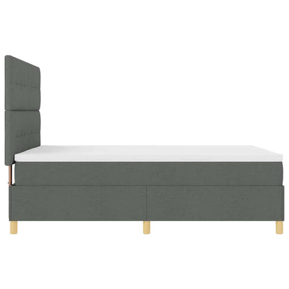Letto a Sorgente LED Grigio scuro 160 x 200 cm Tessuto | homemem39