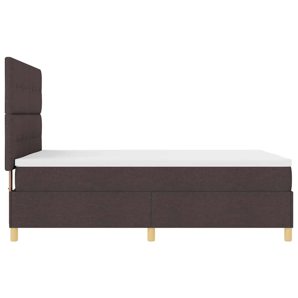 Letto a Sorgente LED Marrone Scuro 160 x 200 cm Tessuto | homemem39