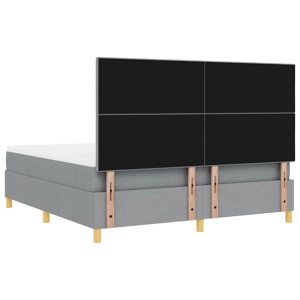 Letto a Sorgente LED Grigio chiaro 180 x 200 cm Tessuto | homemem39