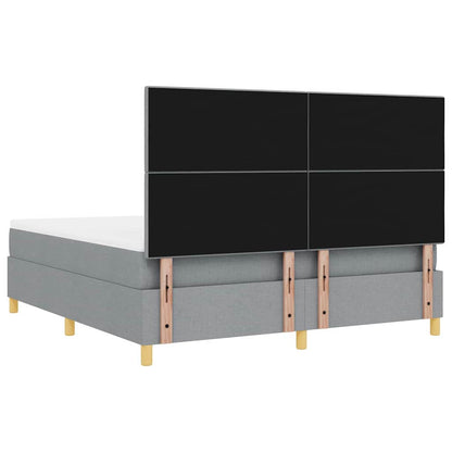 Letto a Sorgente LED Grigio chiaro 180 x 200 cm Tessuto | homemem39