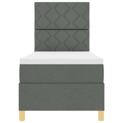 Letto a Sorgente LED Grigio scuro 80 x 200 cm Tessuto | homemem39