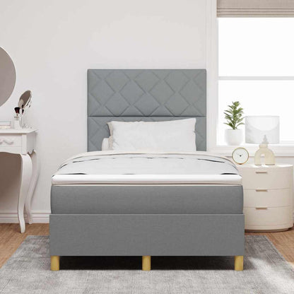 Letto a Sorgente LED Grigio chiaro 120 x 190 cm Tessuto | homemem39