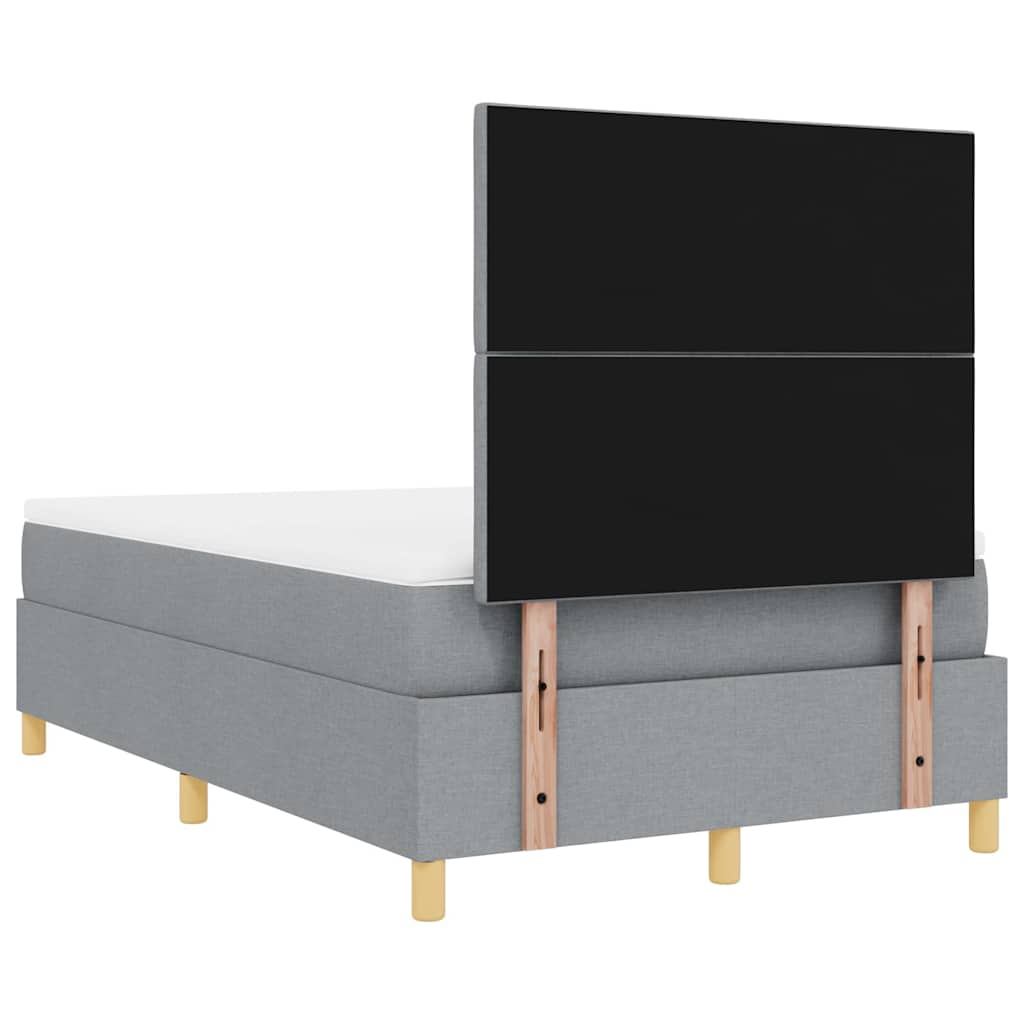 Letto a Sorgente LED Grigio chiaro 120 x 190 cm Tessuto | homemem39