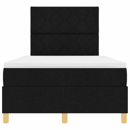 Letto a Sorgente LED con testiera Nero 120 x 190 cm Tessuto | homemem39