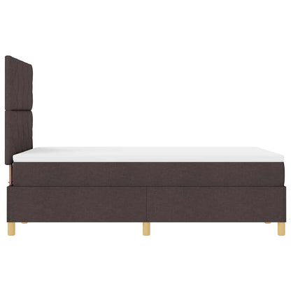 Letto a Sorgente LED Marrone Scuro 120 x 190 cm Tessuto | homemem39