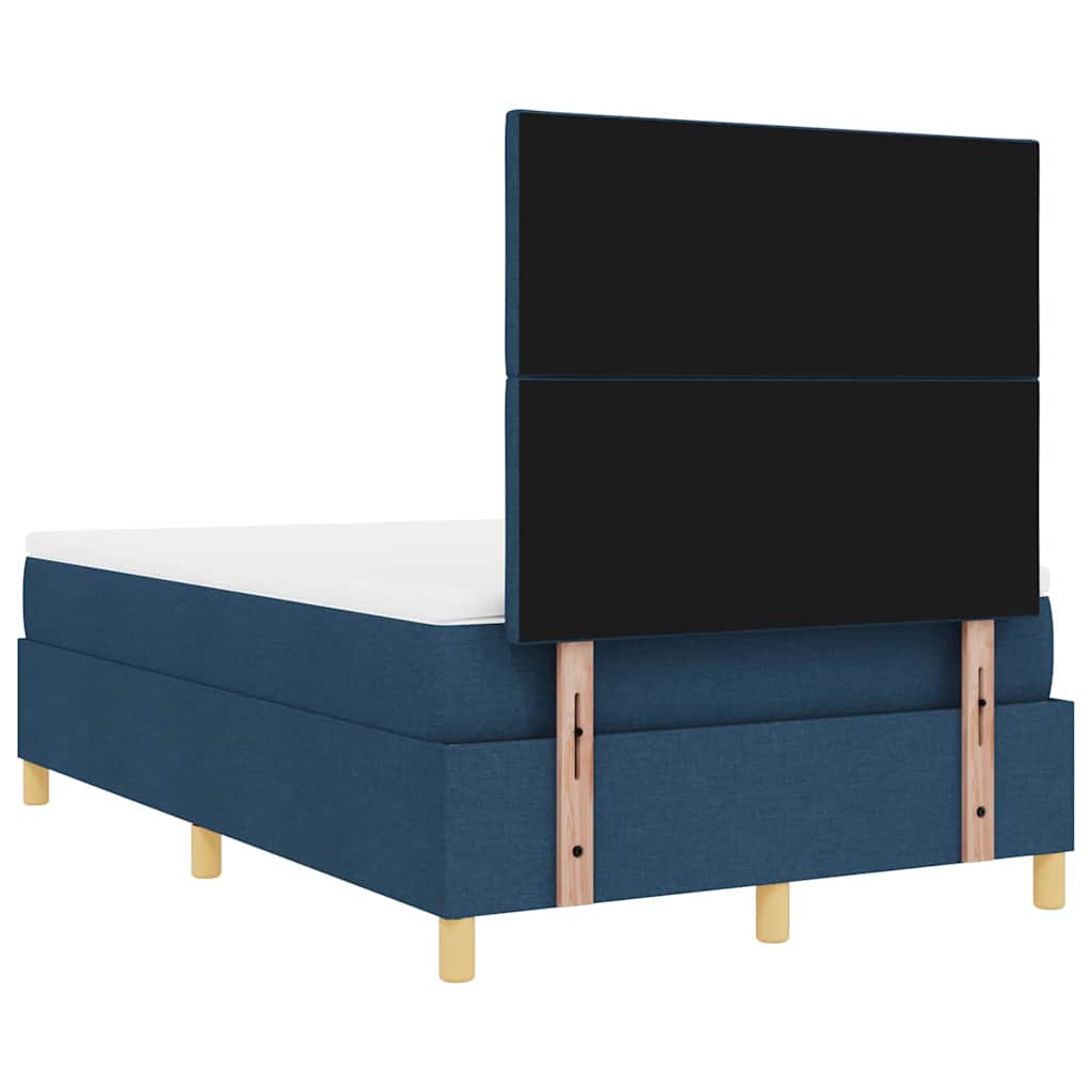 Letto a Sorgente LED con testiera Blu 120 x 190 cm Tessuto | homemem39