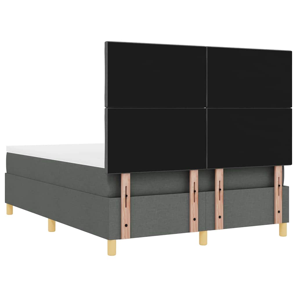 Letto a Sorgente LED Grigio scuro 140 x 200 cm Tessuto | homemem39