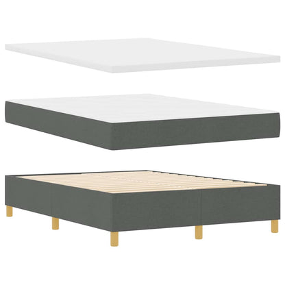 Letto a Sorgente LED Grigio scuro 160 x 200 cm Tessuto | homemem39