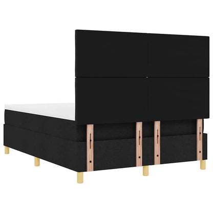 Letto a Sorgente LED con testiera Nero 160 x 200 cm Tessuto | homemem39
