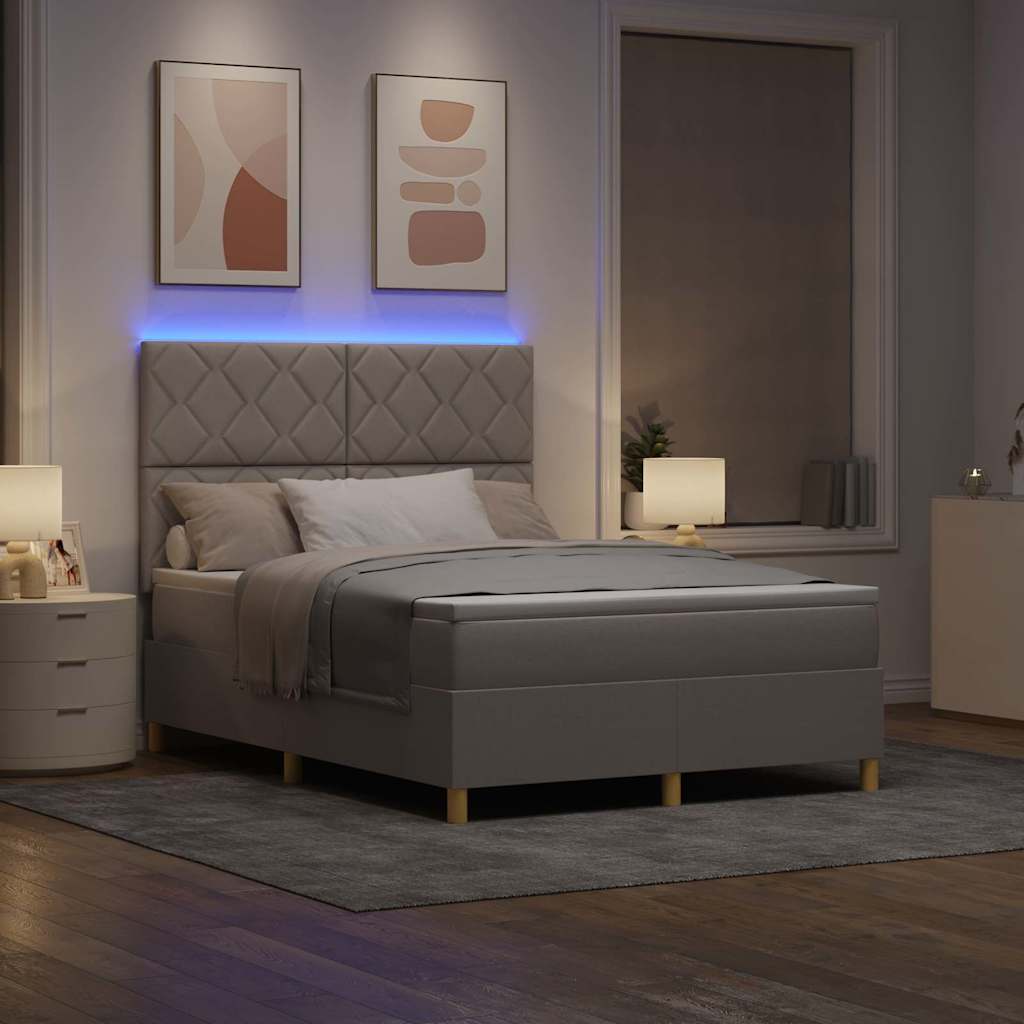 Letto a Sorgente LED con testiera Talpa 160 x 200 cm Tessuto | homemem39