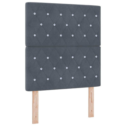 Letto a Sorgente LED Grigio scuro 80 x 200 cm Tessuto | homemem39
