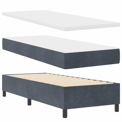 Letto a Sorgente LED Grigio scuro 80 x 200 cm Tessuto | homemem39