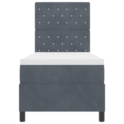 Letto a Sorgente LED Grigio scuro 80 x 200 cm Tessuto | homemem39