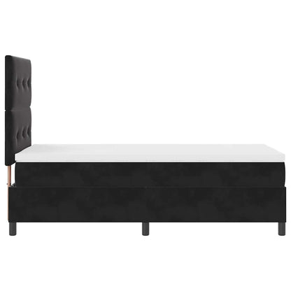 Letto a Sorgente LED con testiera Nero 80 x 200 cm Velluto | homemem39