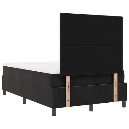 Letto a Sorgente LED con testiera Nero 120 x 190 cm Velluto | homemem39