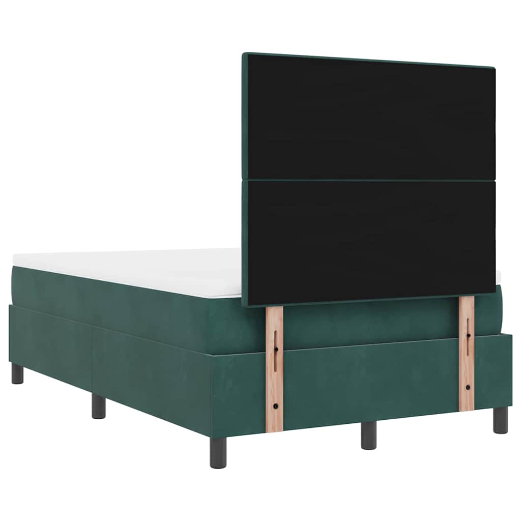 Letto a Sorgente LED Verde Scuro 120 x 200 cm Velluto | homemem39