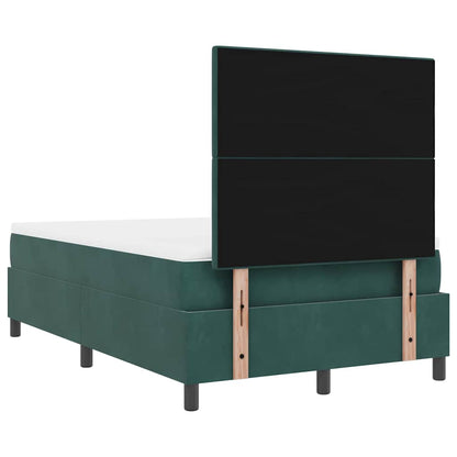 Letto a Sorgente LED Verde Scuro 120 x 200 cm Velluto | homemem39