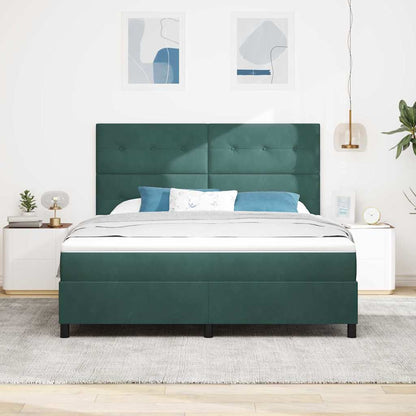 Letto a Sorgente LED Verde Scuro 180 x 200 cm Velluto | homemem39