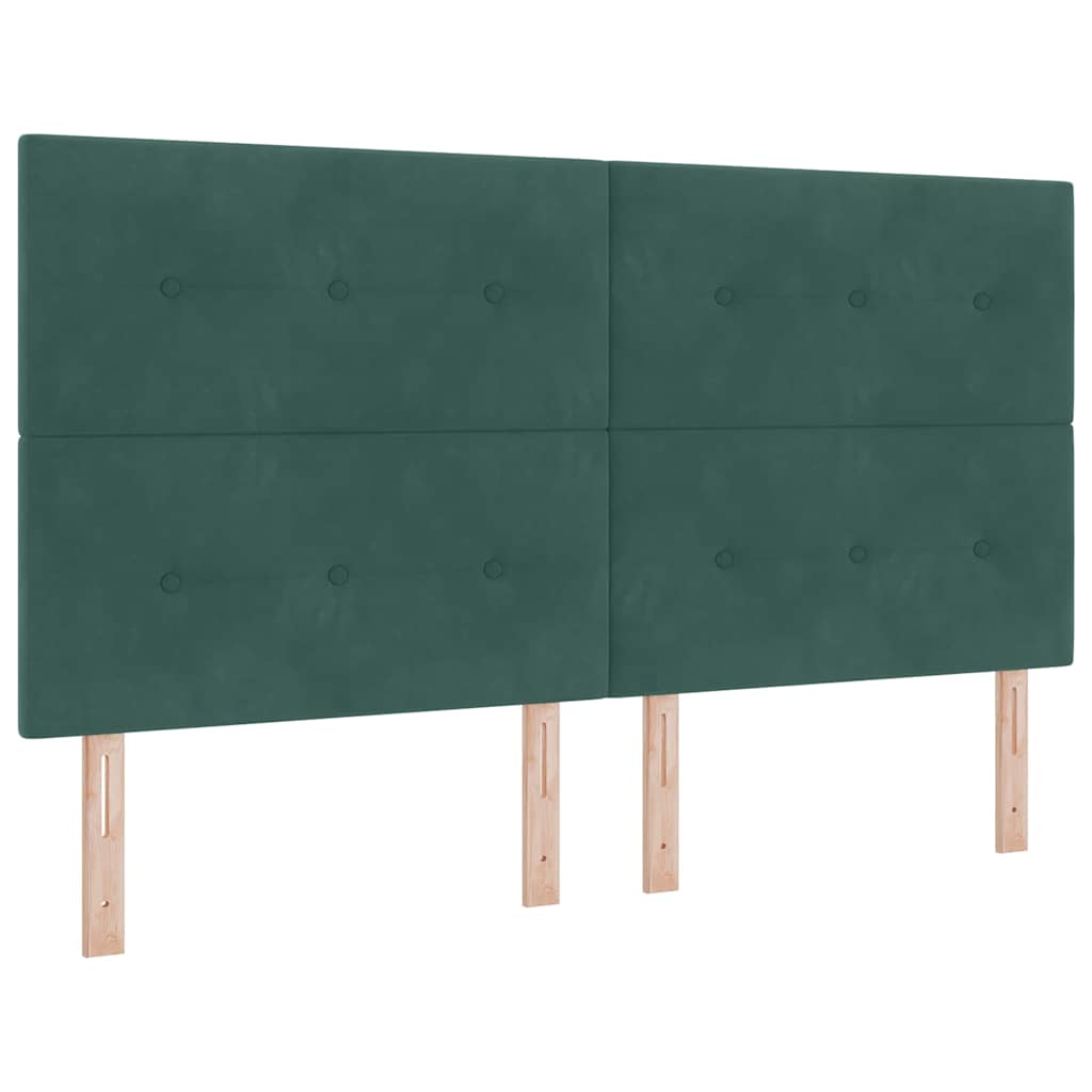 Letto a Sorgente LED Verde Scuro 180 x 200 cm Velluto | homemem39