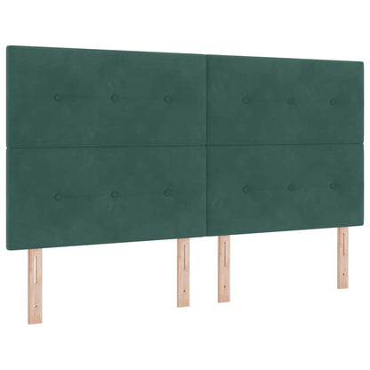 Letto a Sorgente LED Verde Scuro 180 x 200 cm Velluto | homemem39