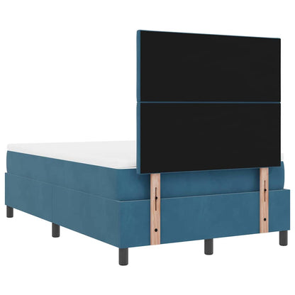 Letto a Sorgente LED Blu Scuro 120 x 190 cm Velluto | homemem39